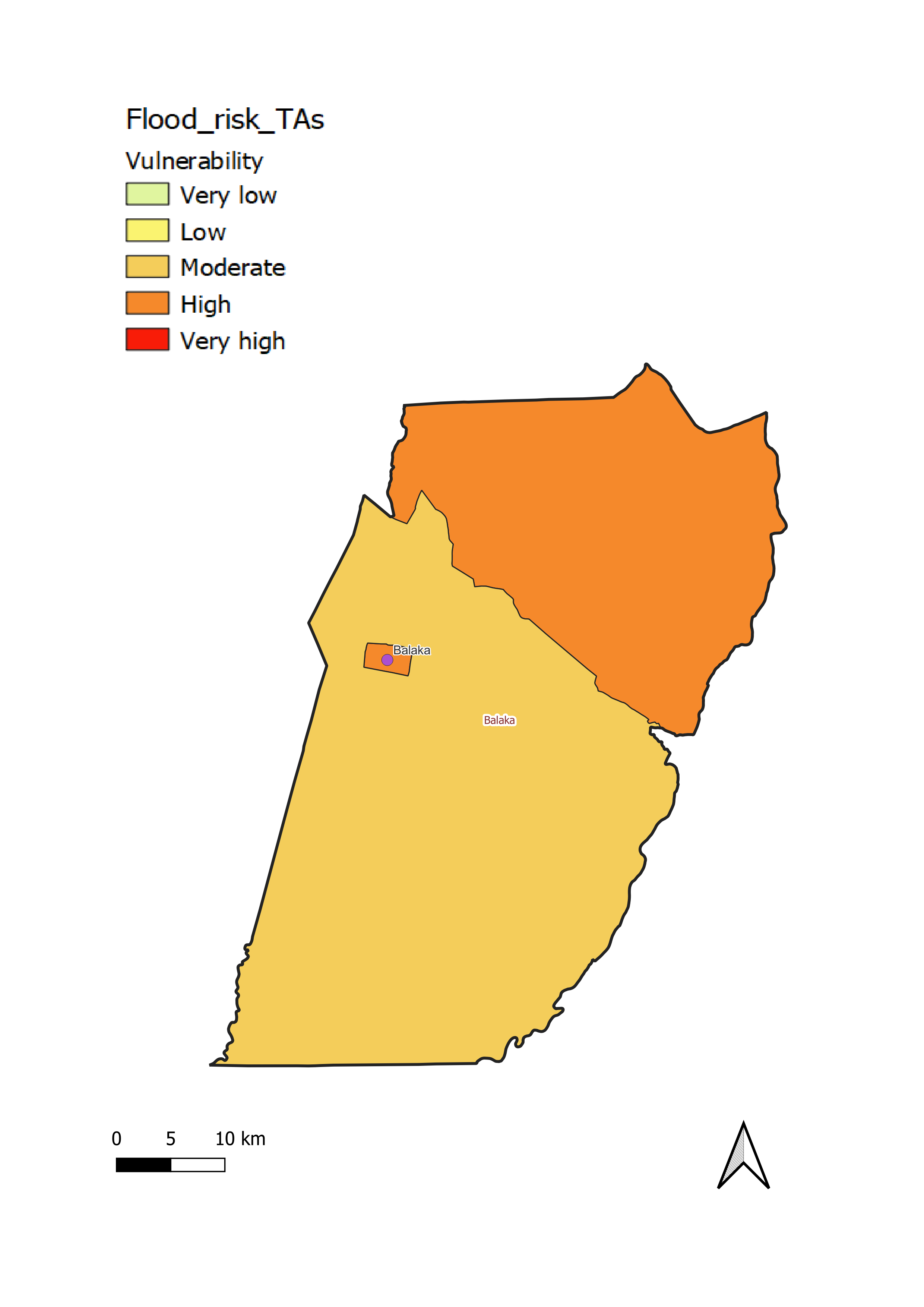 Balaka District flood vulnerability
