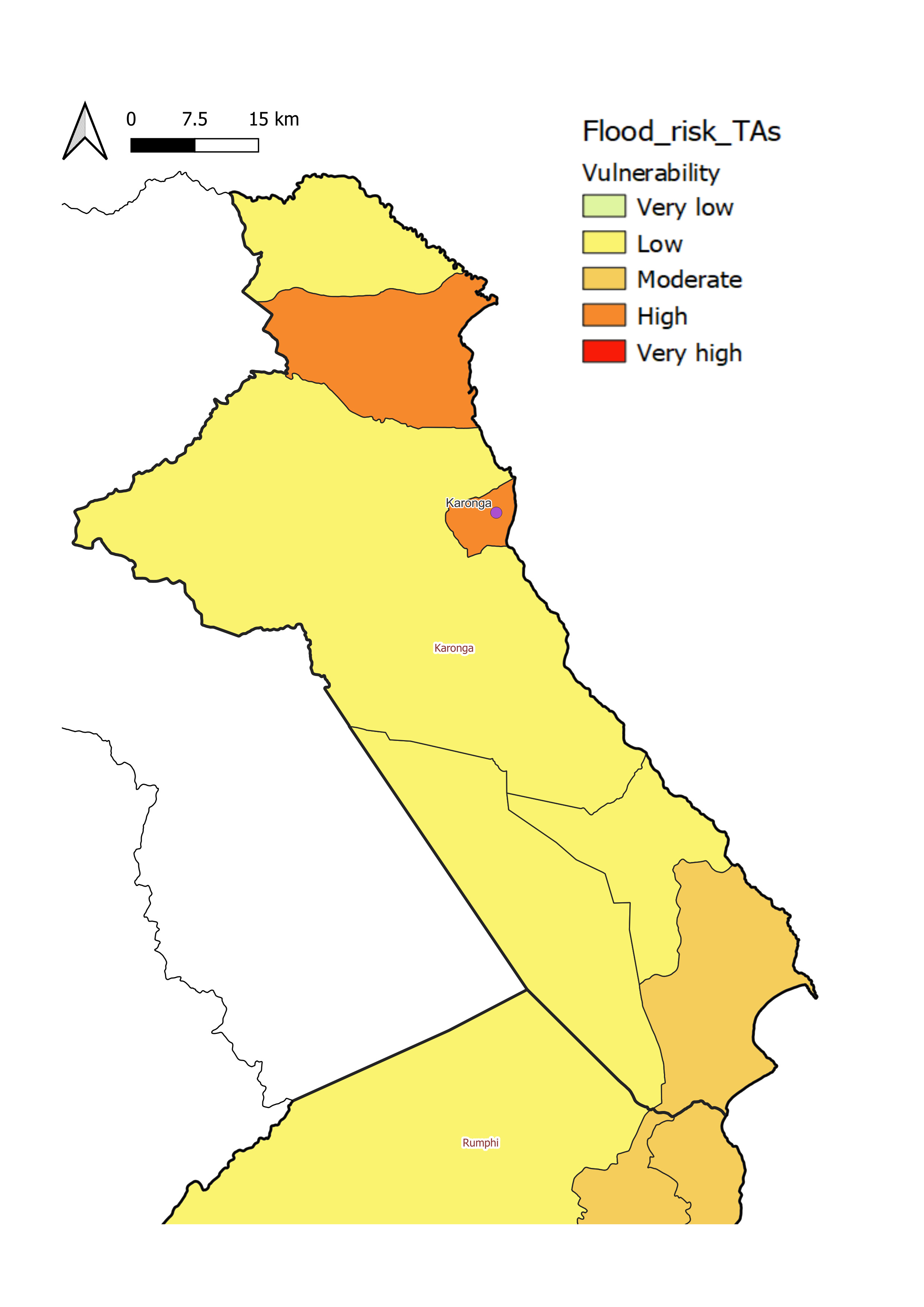 Karonga District flood vulnerability