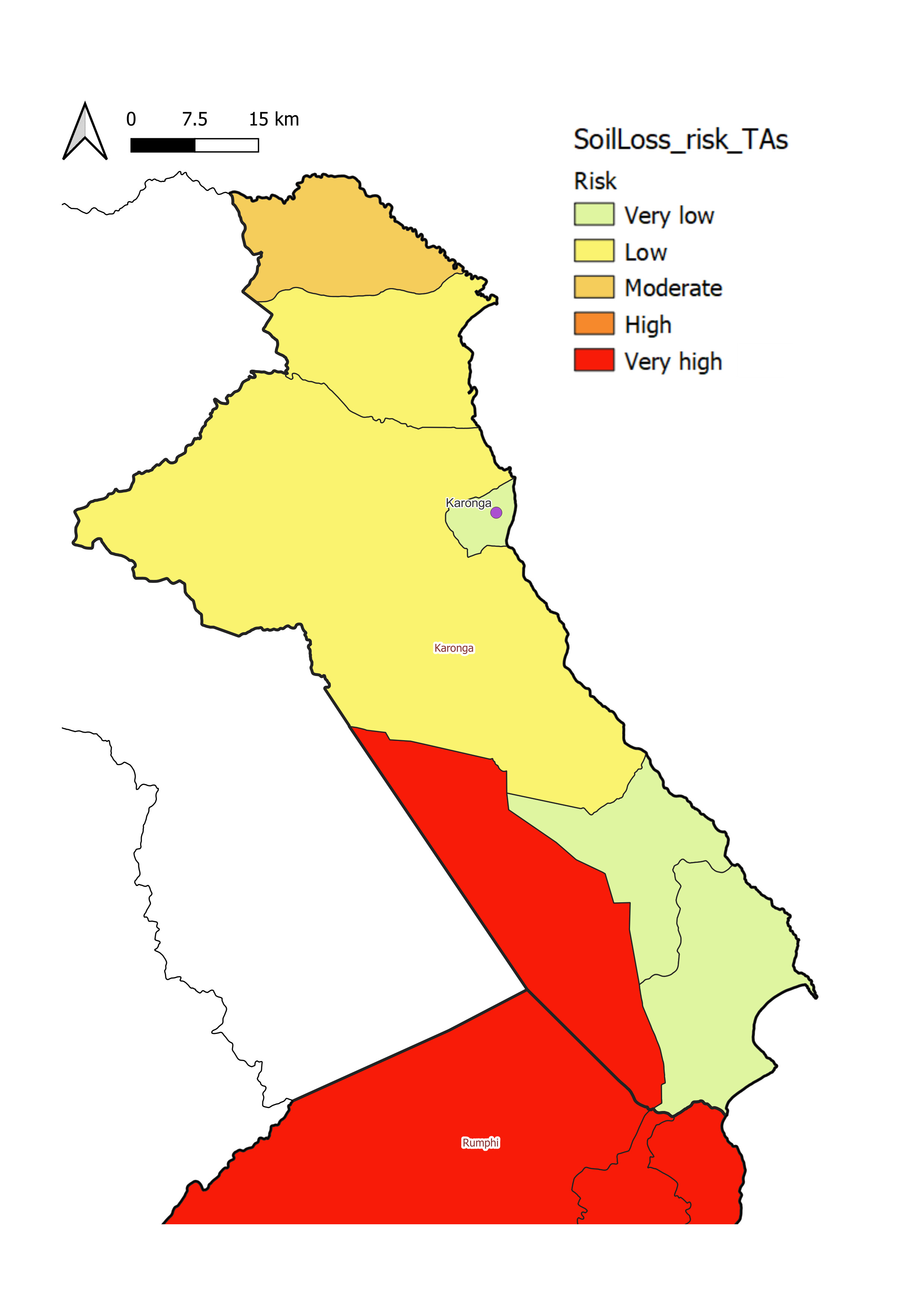 Karonga District soil loss risk