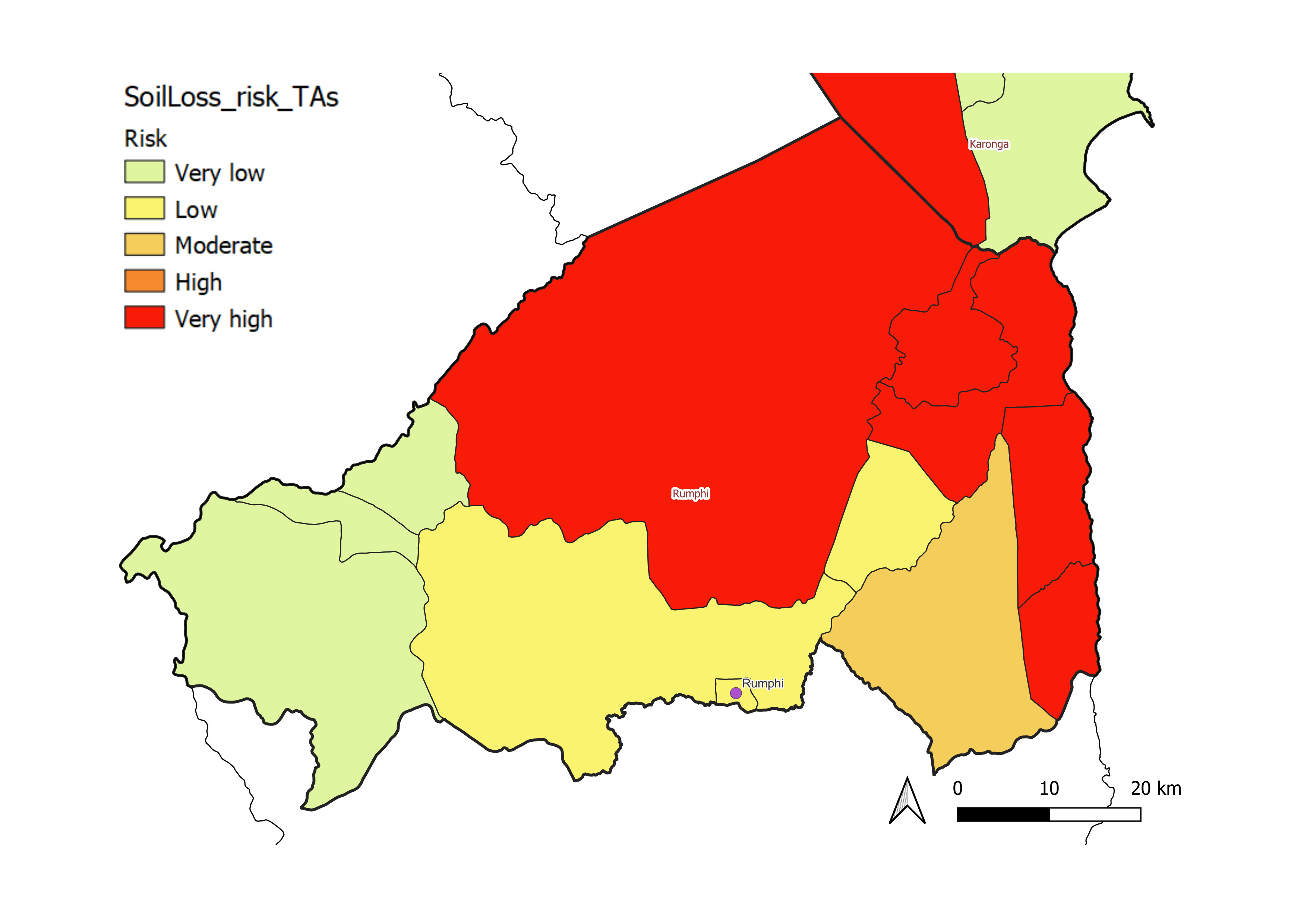 Rumphi District soil loss risk