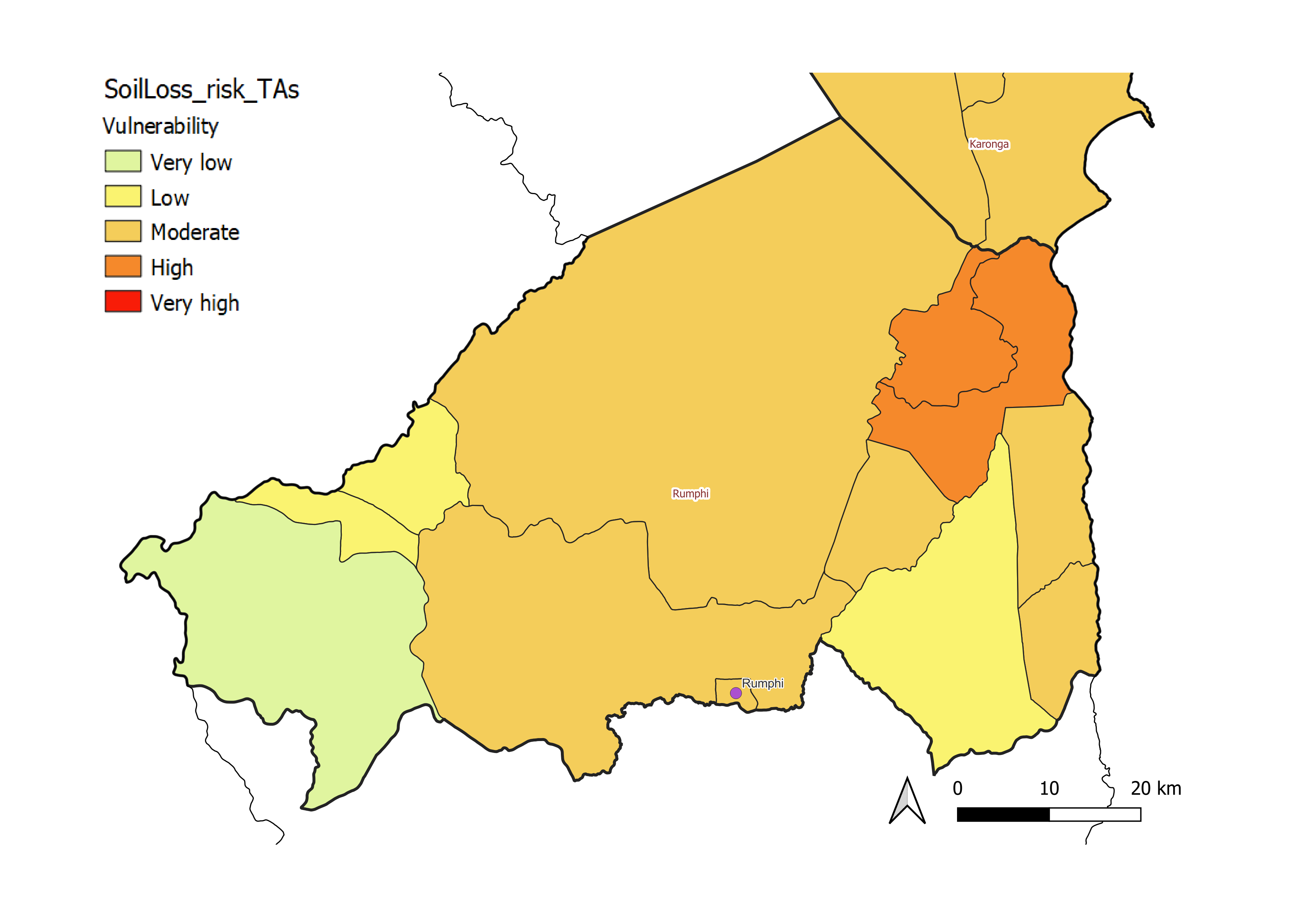 Rumphi District soil loss vulnerability